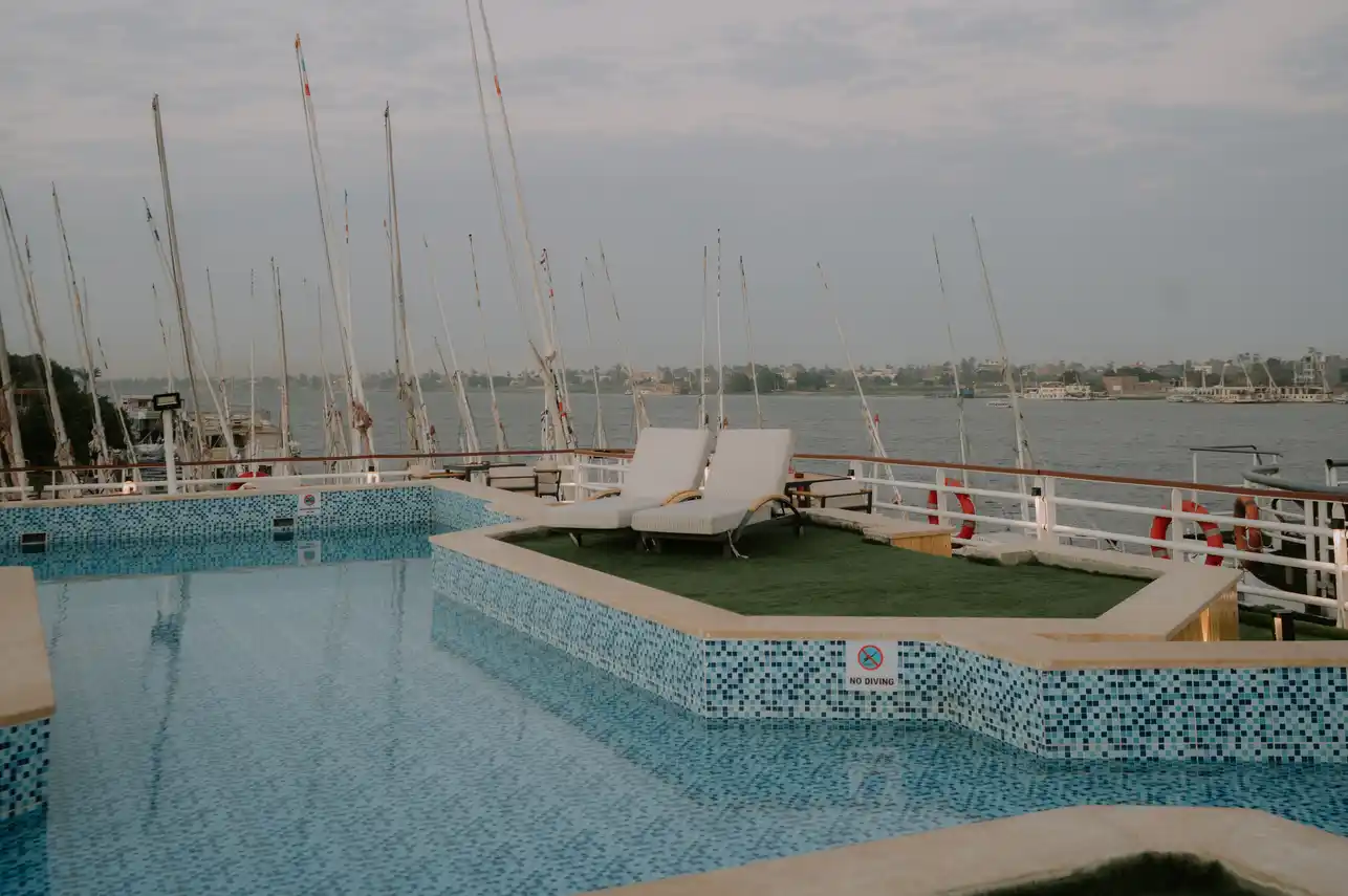 Sun deck of the MS Alma Nile Cruise Nile cruise